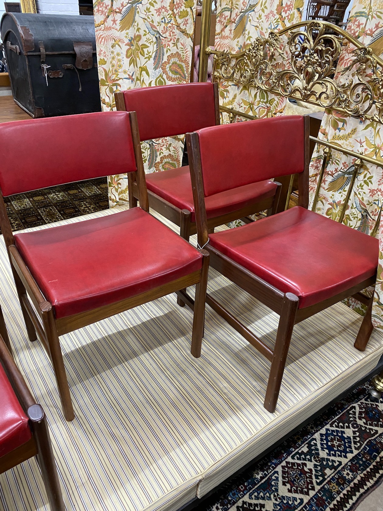 A set of ten 1950s teak dining chairs, possibly Mackintosh